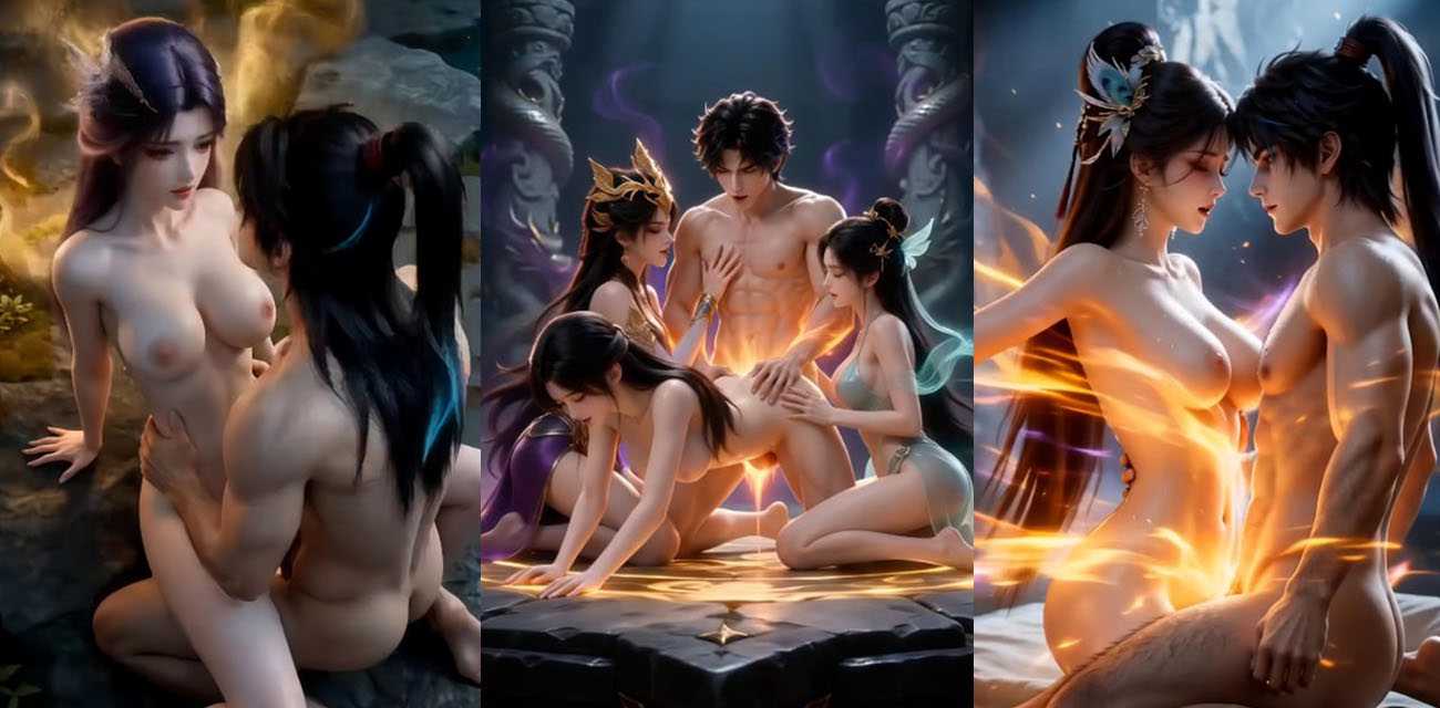 AI成人短剧 斗破苍穹青莲地心 1-6集 萧炎称帝后 各种女神成为他的快活后宫