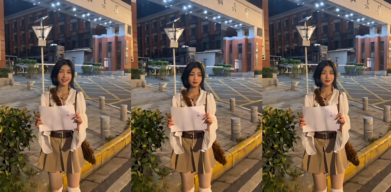 湖北开放大学妹子 手持A4纸明码标价 口一次500 包夜2000