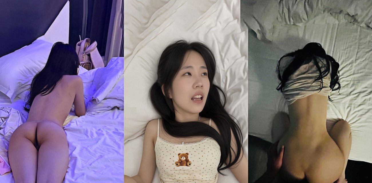 清纯嫩妹郑秀秀白天米色小熊吊带 晚上白衬衫格子超短裙后入按臀猛干